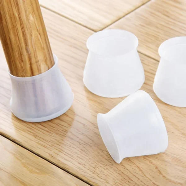 4Pcs Silicone Furniture Leg Protectors – Anti-Scratch & Noise