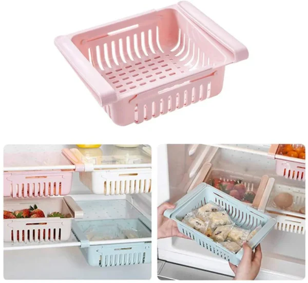Adjustable Fridge Drawer Basket – Space-Saving Organizer - Image 2