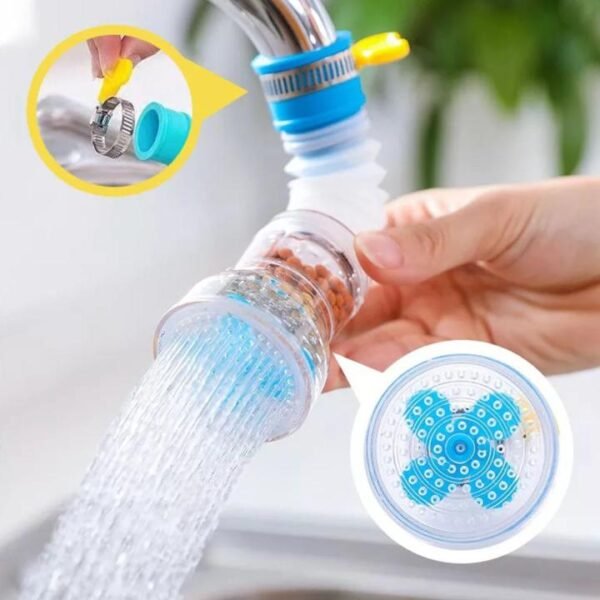 360° Rotating Faucet Fan Filter – Water-Saving Sprayer