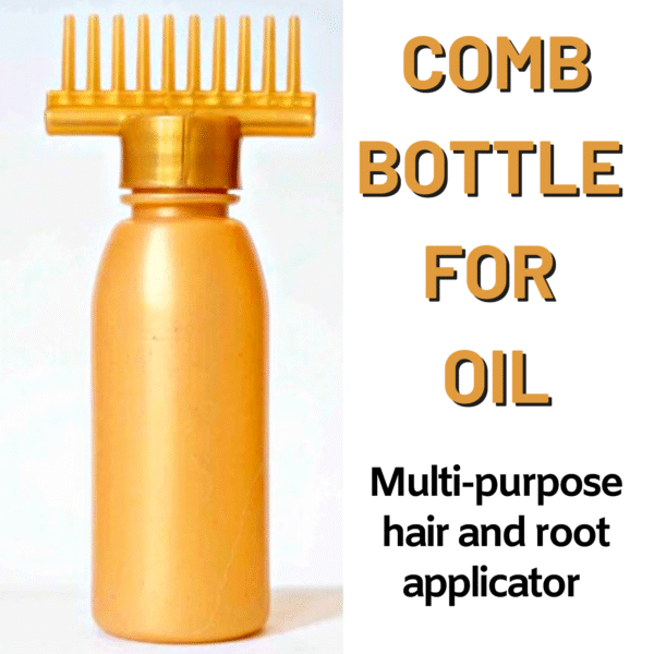Hair Oil Applicator Bottle with Comb