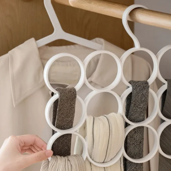 15-Ring Space-Saving Multipurpose Hanger for Closet