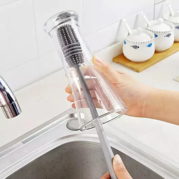 8.5-Inch Silicone Long Cup Brush – Bottle & Glass Cleaner