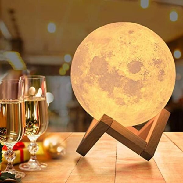 3D Moonlight LED Lamp – Touch Control & Color Changing